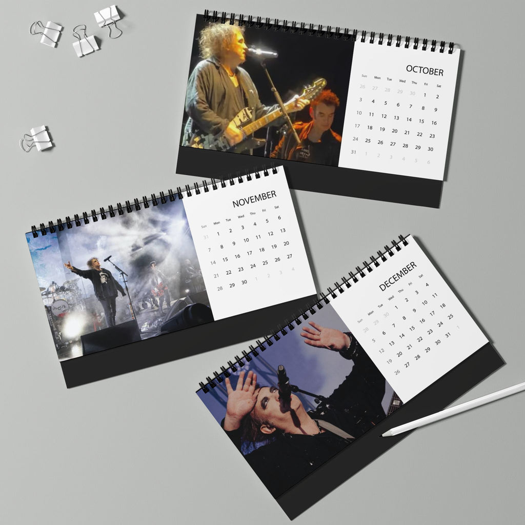 The Cure 2027 Desktop Calendar – Band Photo Grid Planner