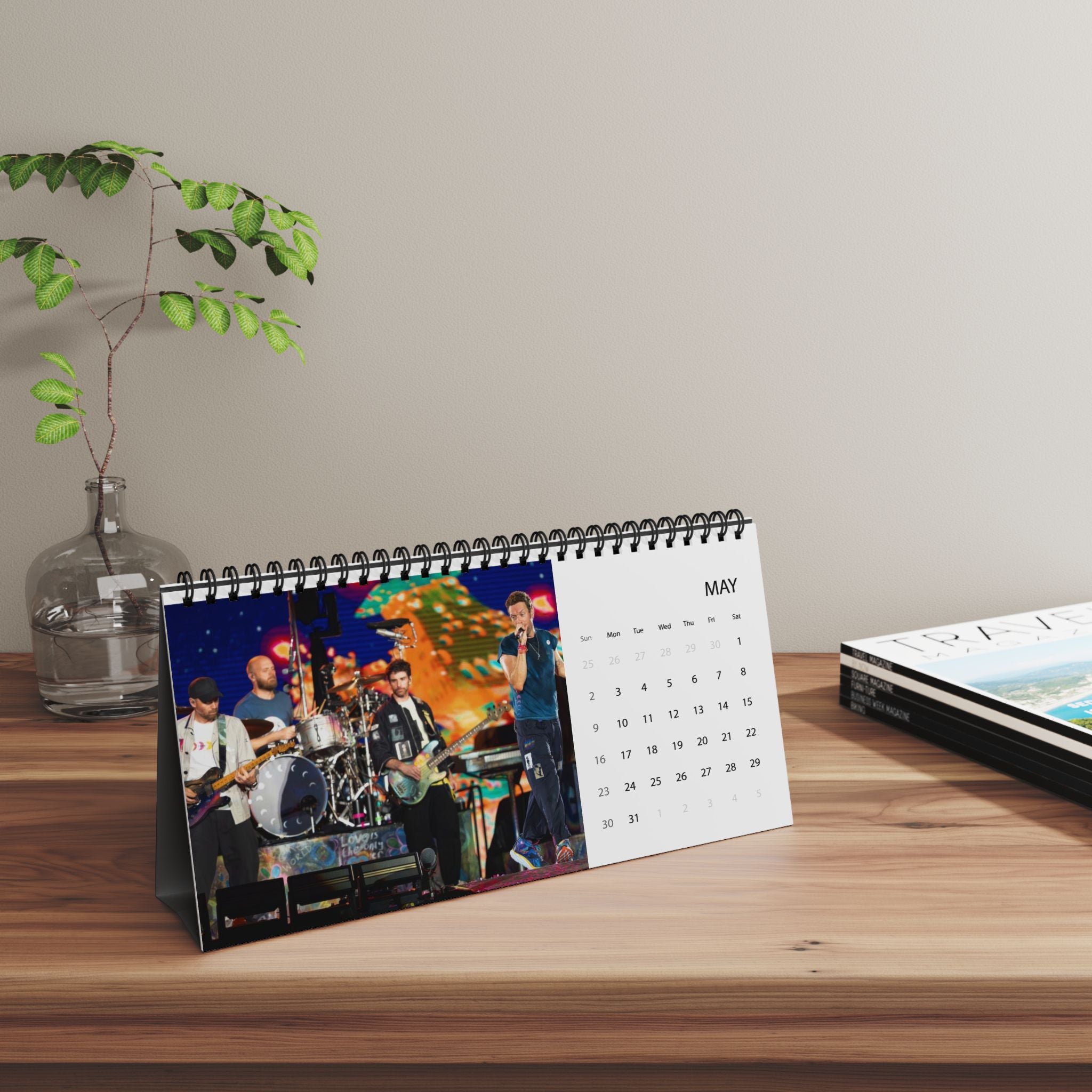 Coldplay Desktop Calendar (2027 grid)