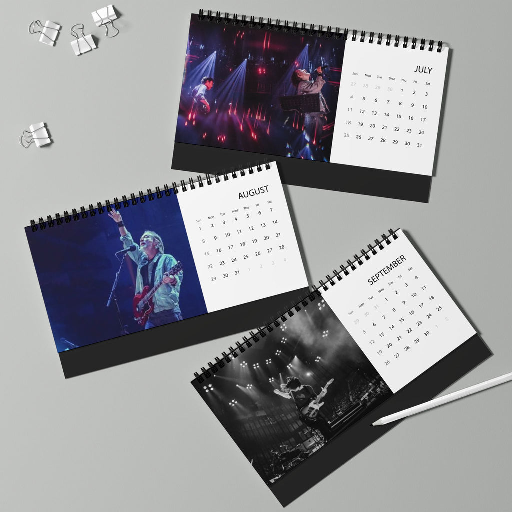 Radiohead 2027 Desktop Calendar — Grid-Style Monthly Planner