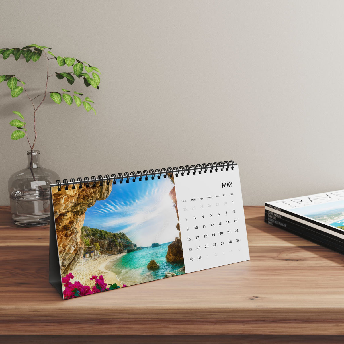 Greece Desktop Calendar 2027 – Scenic Greek Landmarks Grid Planner