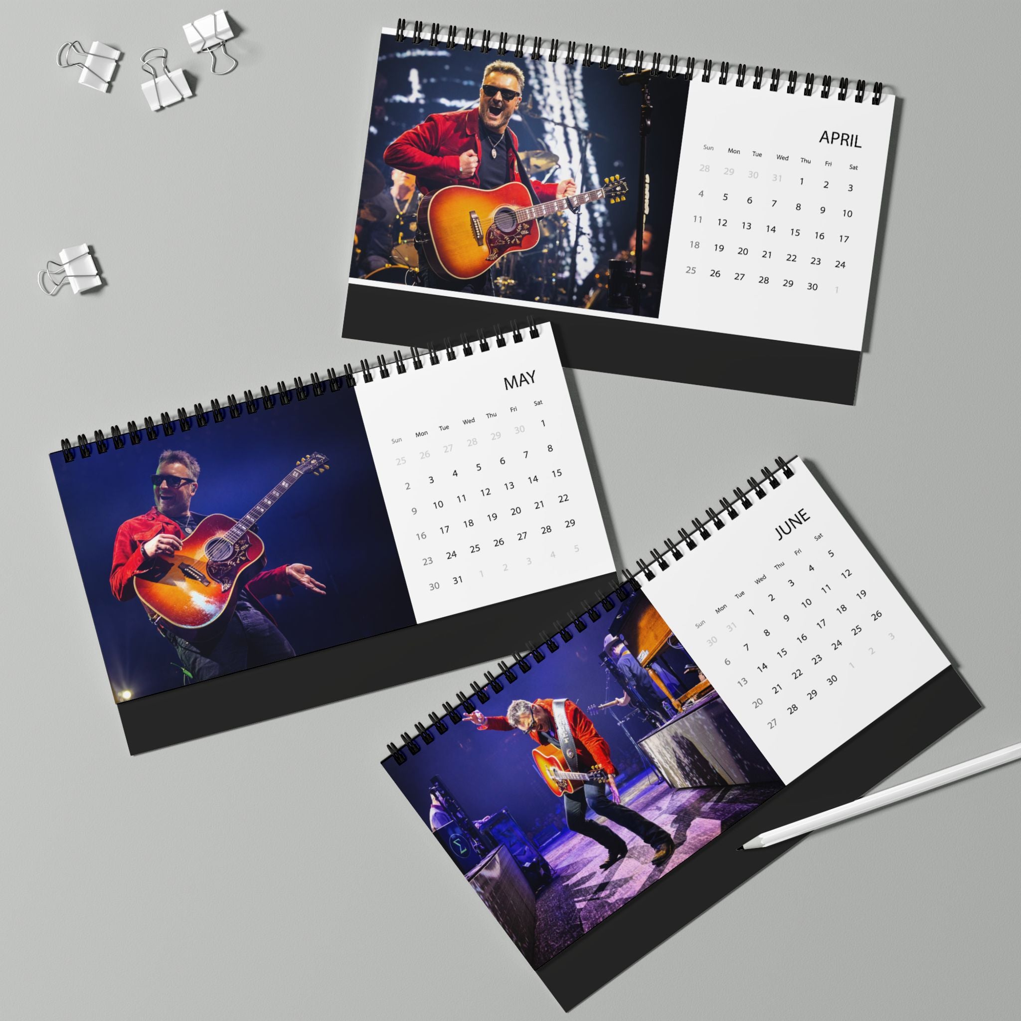 Eric Church Desktop Calendar (2027 grid)
