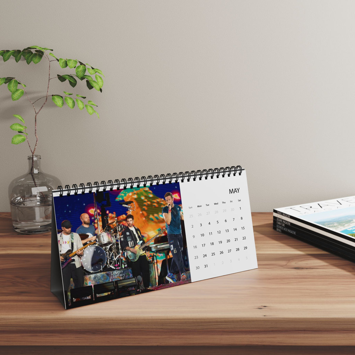 Coldplay Desktop Calendar (2027 grid)