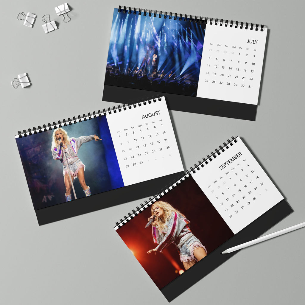 Carrie Underwood Desktop Calendar (2027 grid)