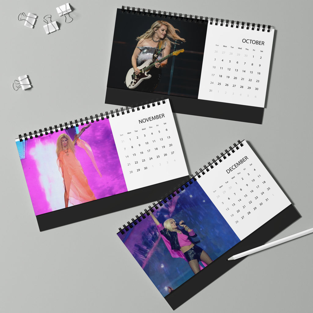 Shania 2027 Desktop Calendar — Grid-Style Month Planner