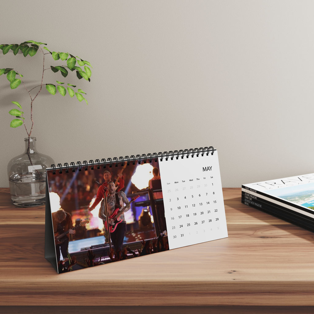 Maroon 5 Desktop Calendar 2027 Grid Calendar (Desk Stand)