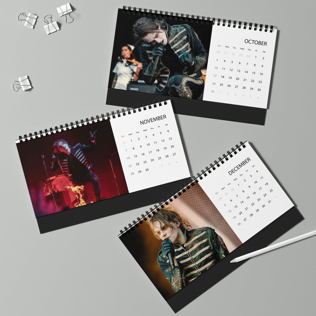 My Chemical Romance 2027 Desktop Calendar — Band Photo Grid Planner