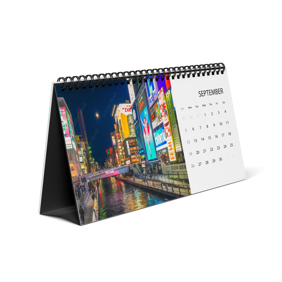 Japan Desktop Calendar 2027 — Scenic Japan Grid Planner (Desk Calendar)