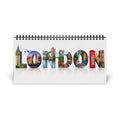 London Desk Calendar 2027 — Desktop Grid Calendar with Iconic City Photos