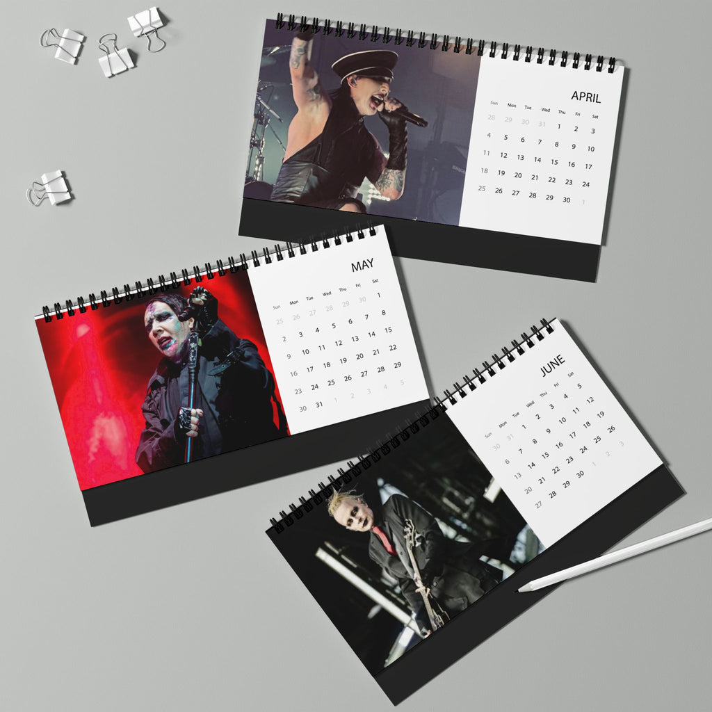 Marilyn Manson 2027 Music Artist Desk Calendar with Monthly Grid