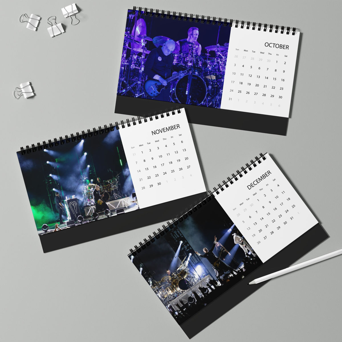 Smashing Pumpkins Desktop Calendar — 2027 Band Photo Grid Calendar