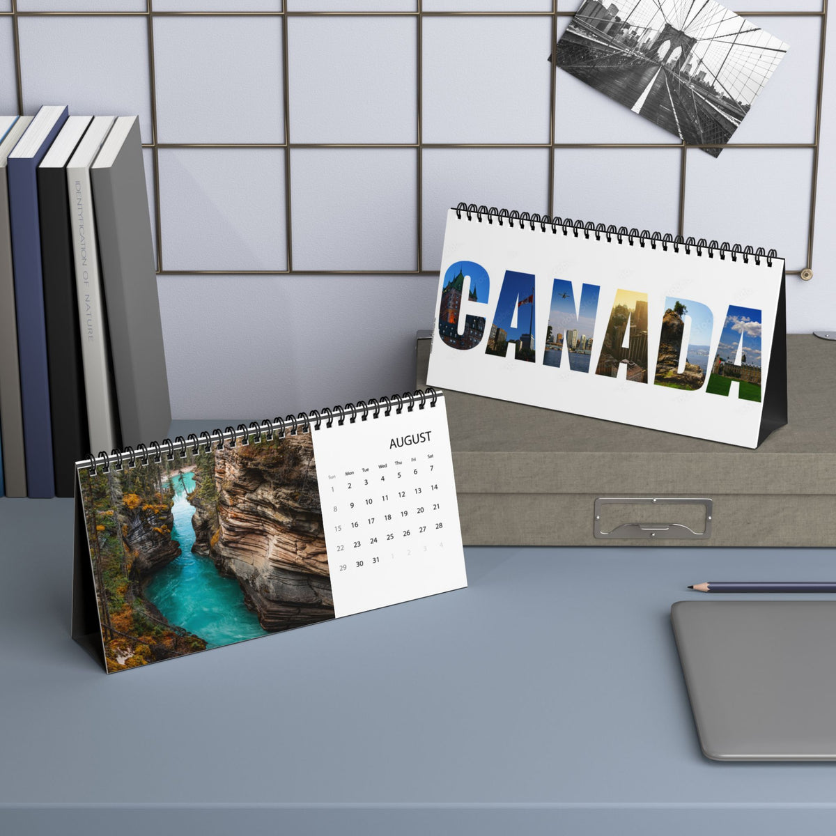 Canada 2027 Desktop Calendar — Scenic Canadian Cities Grid Planner