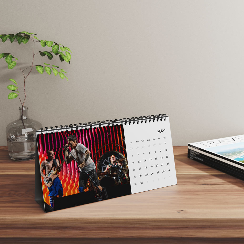 Red Hot Chili Peppers 2027 Desk Calendar — Grid Desktop Calendar with Band Photos