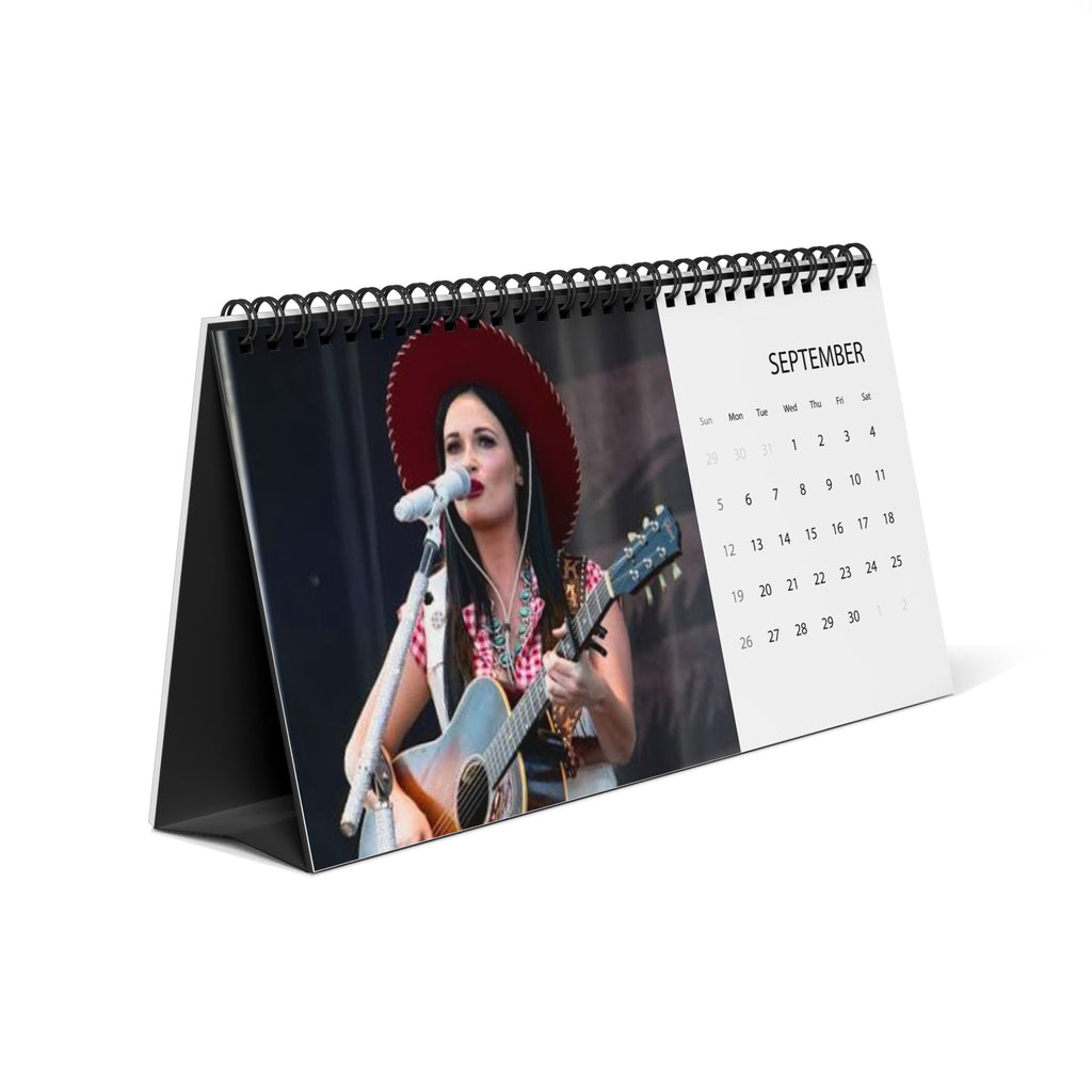 Kasey Musgraves 2027 Desktop Calendar - Grid Monthly Desk Planner