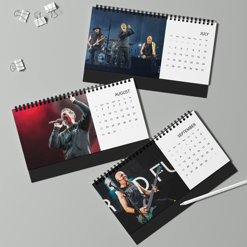 System of a Down 2027 Desktop Calendar — Band Photo Grid Planner