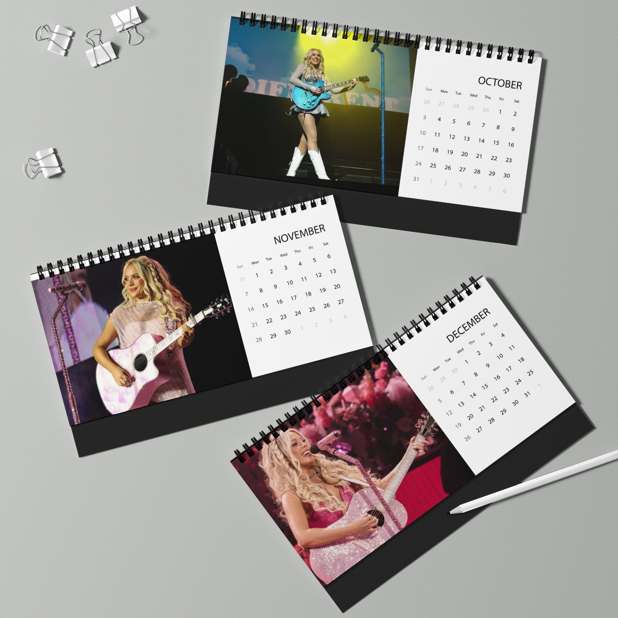 Megan Moroney Desktop Calendar Grid Desk Planner