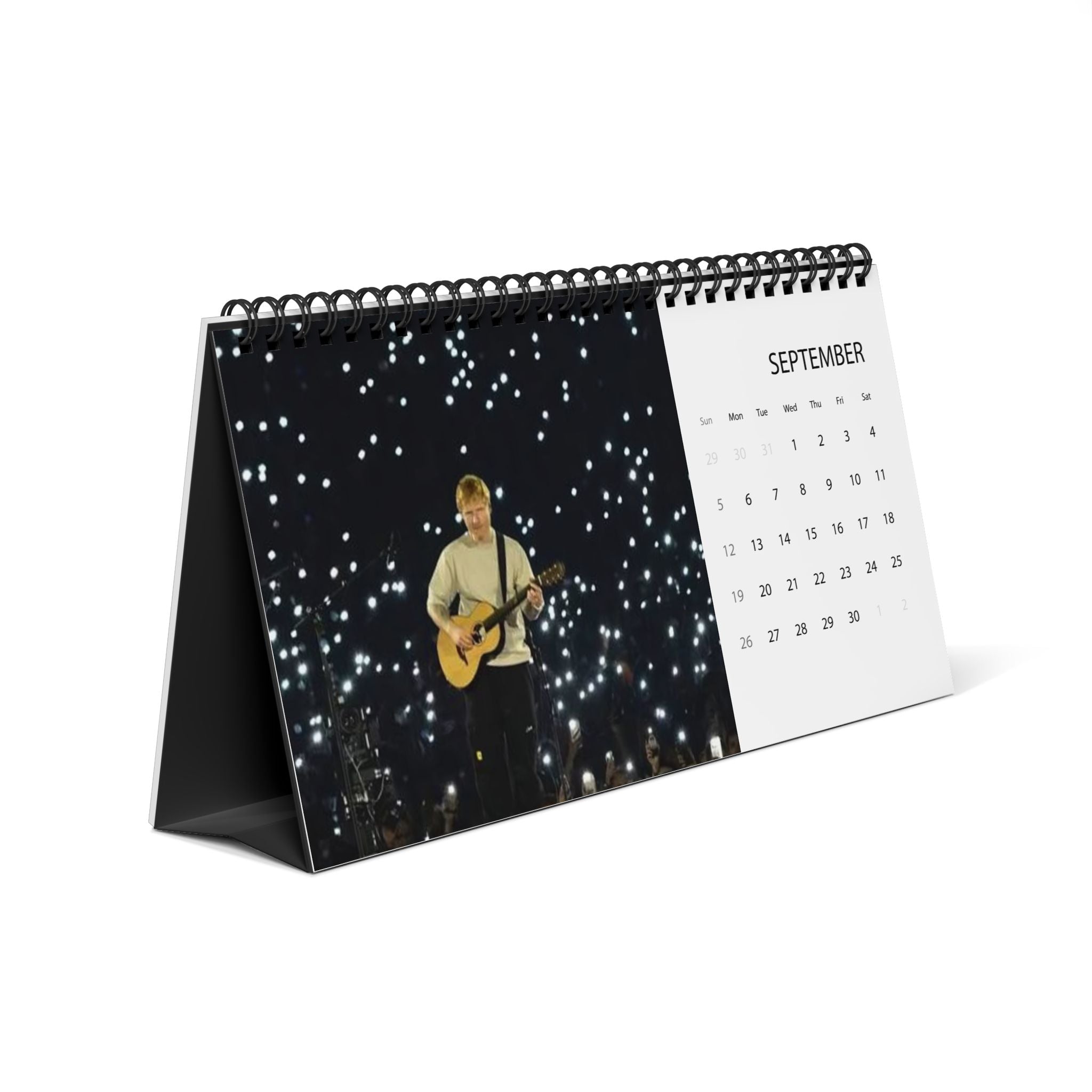 Ed Sheeran Desktop Calendar (2027 grid)