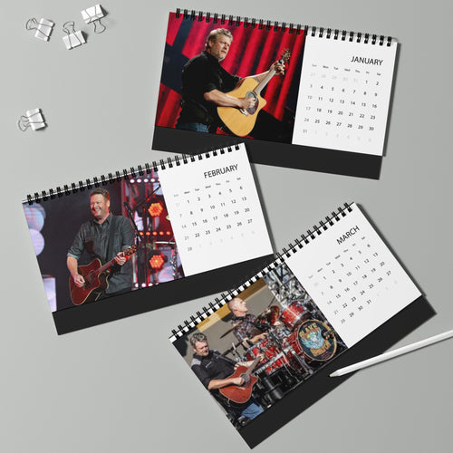 Blake Shelton Desktop Calendar (2027 grid)