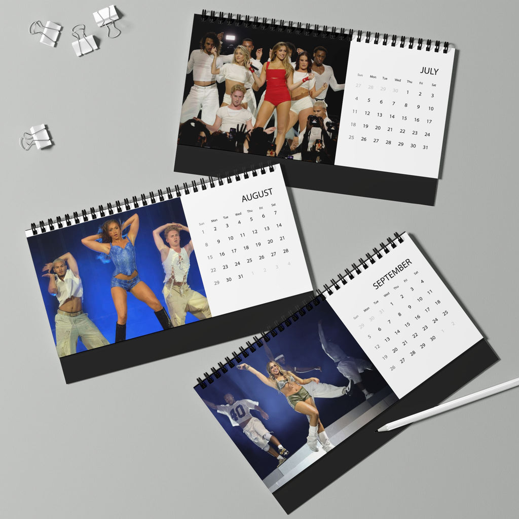 Tate Mcrae Grid Desktop Planner Calendar 2027
