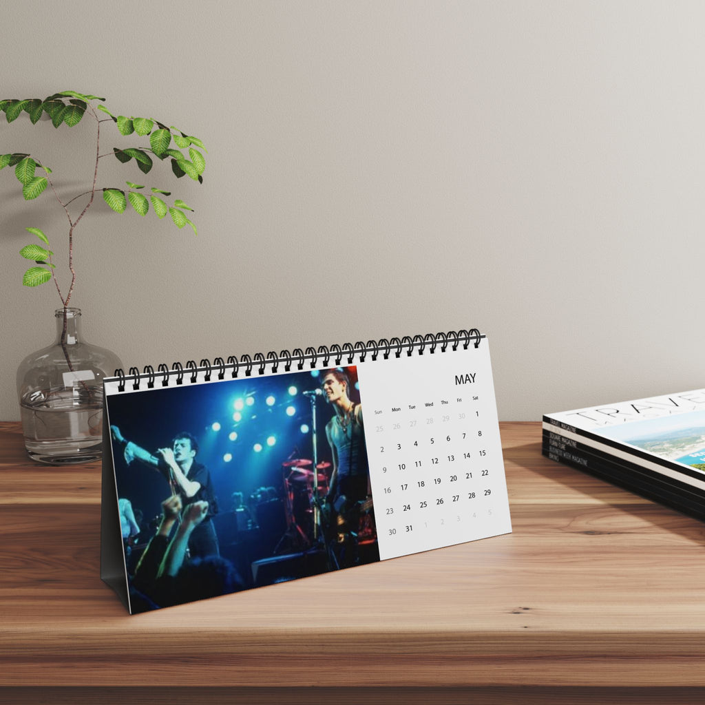 The Clash 2027 Desktop Calendar — Vintage Punk Band Grid Calendar