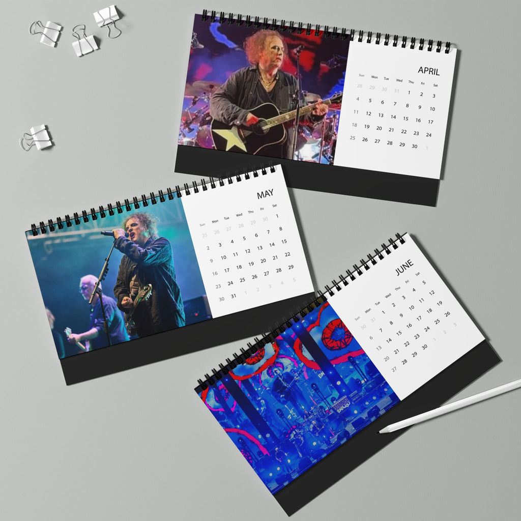 The Cure 2027 Desktop Calendar – Band Photo Grid Planner