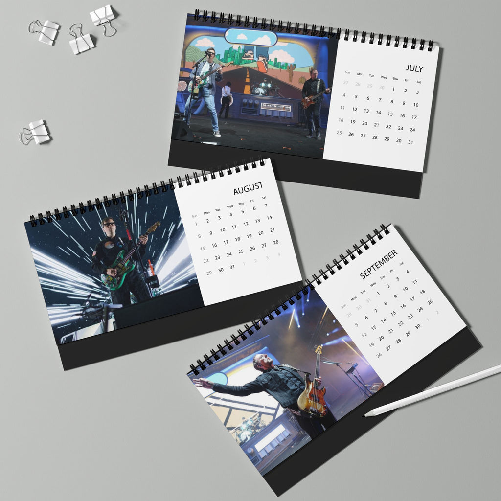 Weezer 2027 Desktop Calendar – Grid-Style Band Photo Desk Calendar