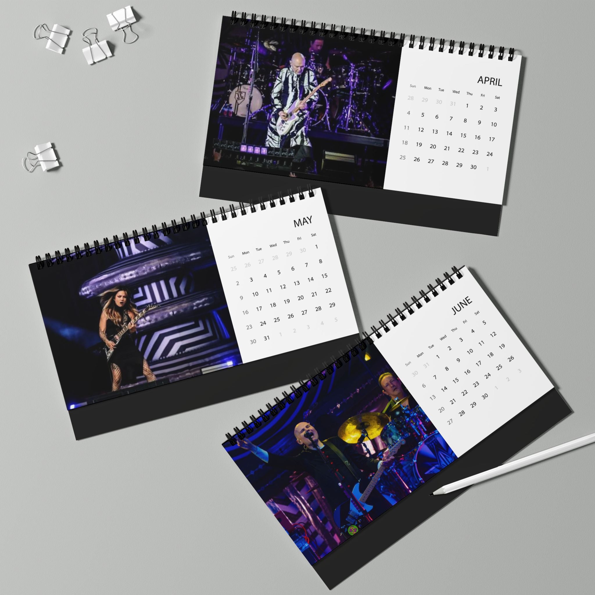 Smashing Pumpkins Desktop Calendar — 2027 Band Photo Grid Calendar