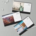 USA 2027 Desktop Calendar Scenic Grid Calendar (Patriotic Flag & Landmarks)