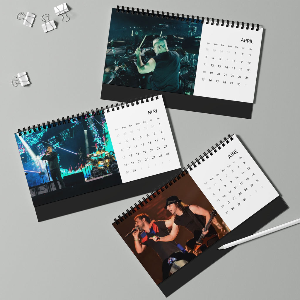System of a Down 2027 Desktop Calendar — Band Photo Grid Planner