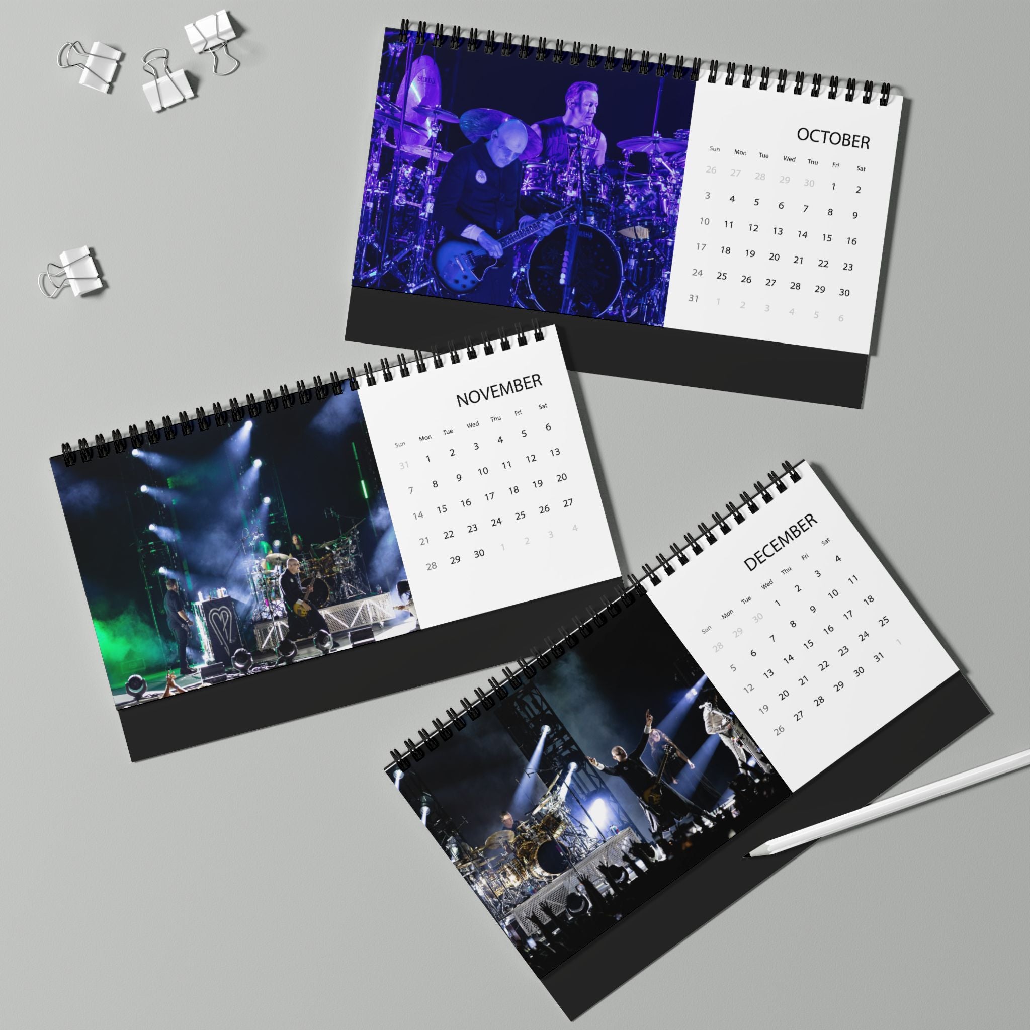 Smashing Pumpkins Desktop Calendar — 2027 Band Photo Grid Calendar