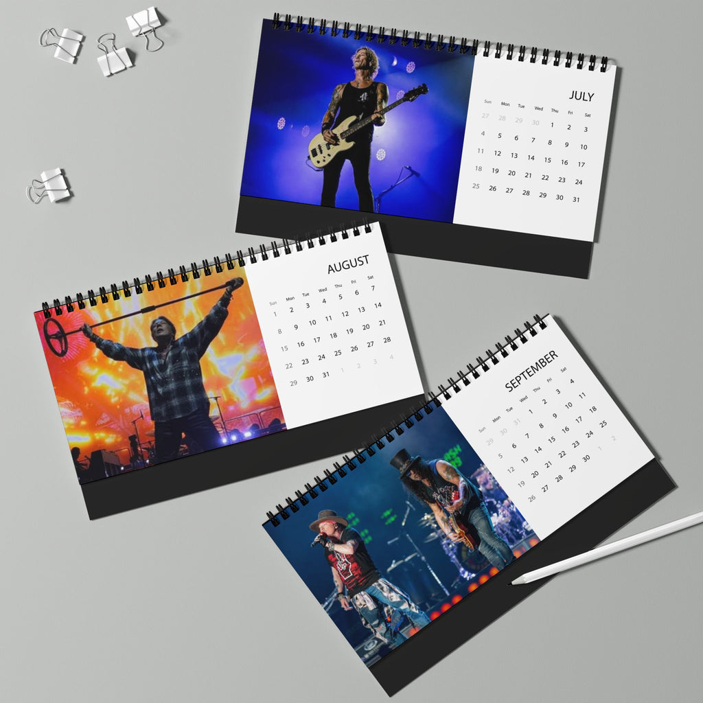 Guns N Roses Desktop Calendar (2027 grid)