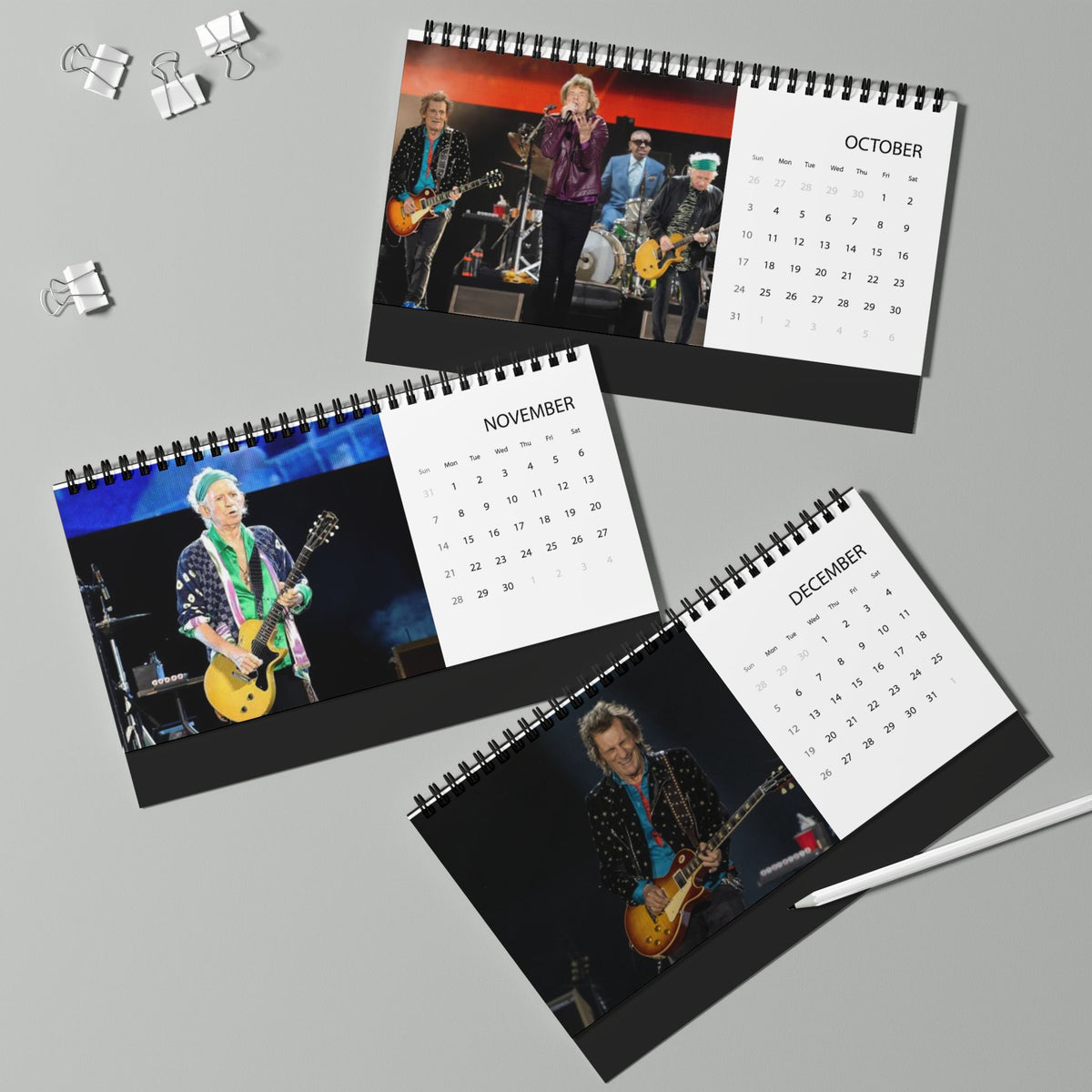 Rolling Stones Desktop Calendar 2027