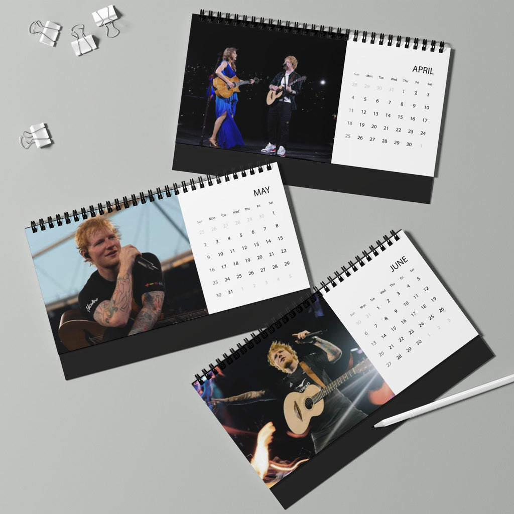 Ed Sheeran Desktop Calendar (2027 grid)