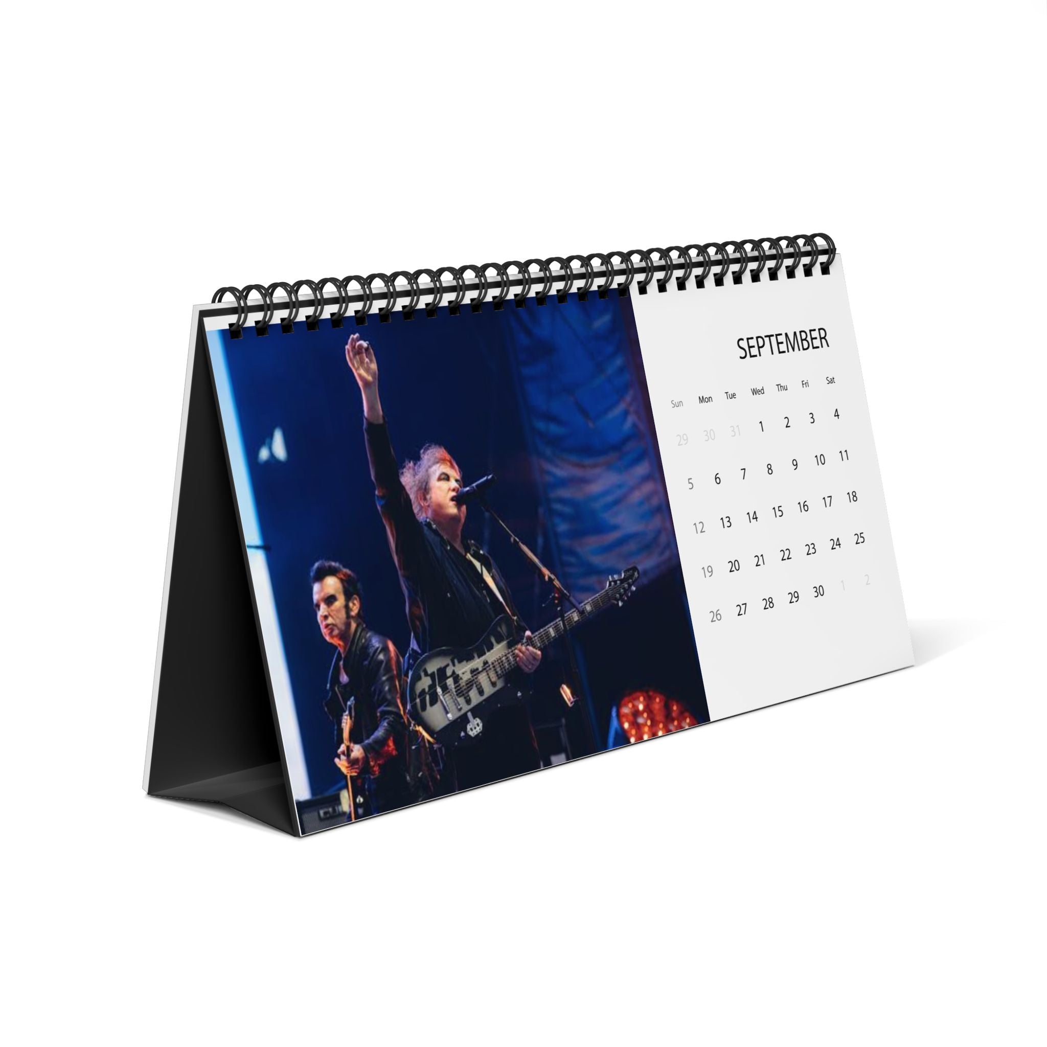 The Cure 2027 Desktop Calendar – Band Photo Grid Planner