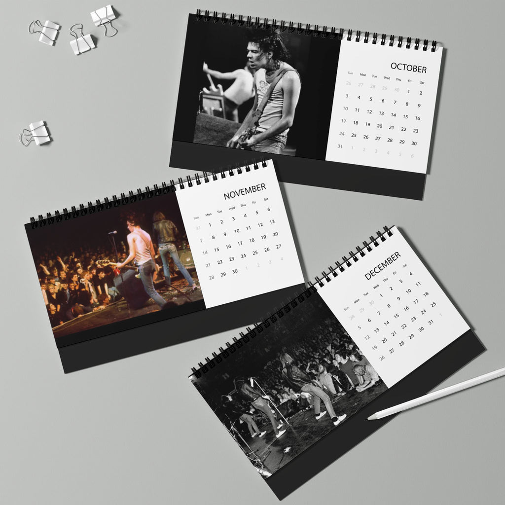 Ramones 2027 Desk Calendar — Rock Band Desktop Grid Calendar