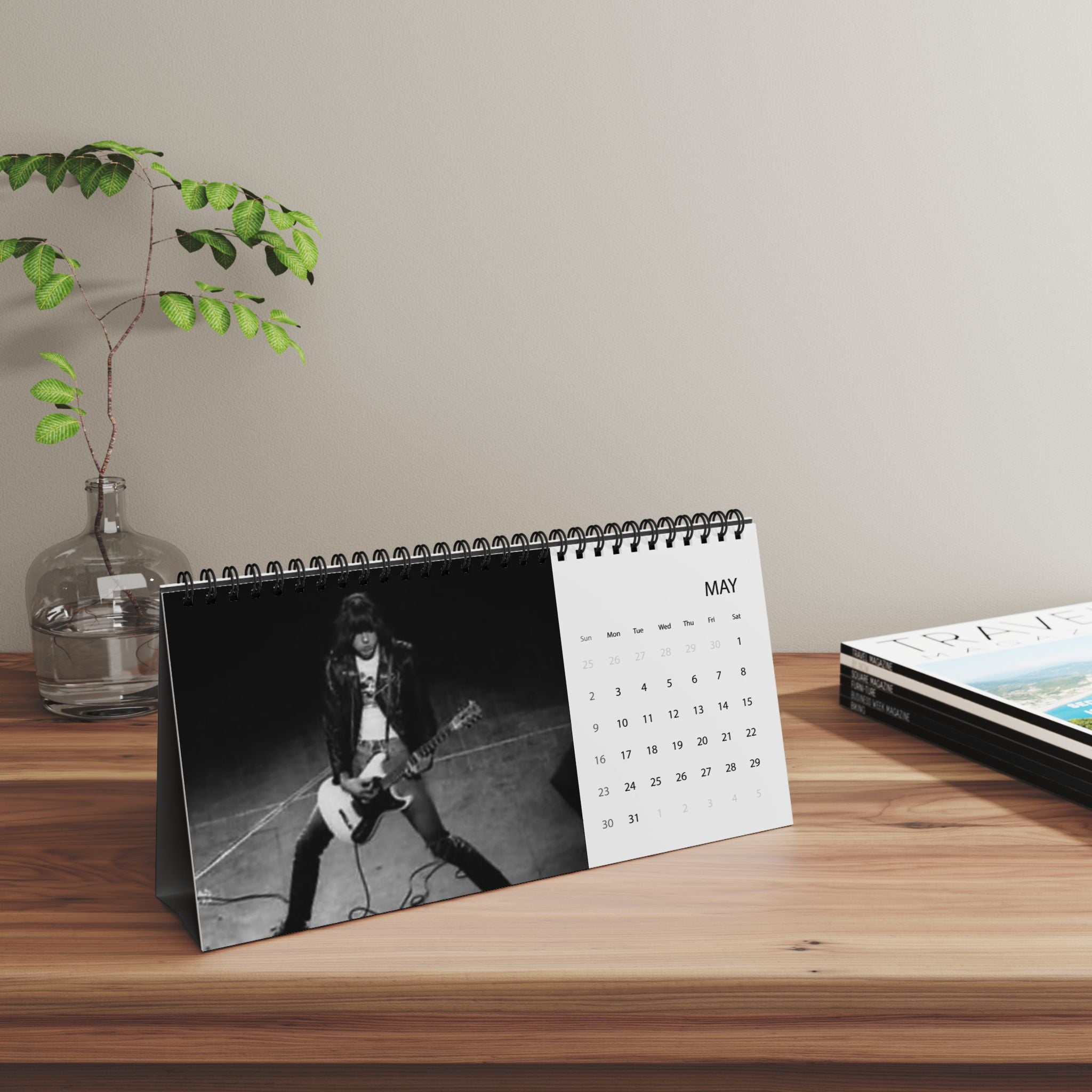 Ramones 2027 Desk Calendar — Rock Band Desktop Grid Calendar