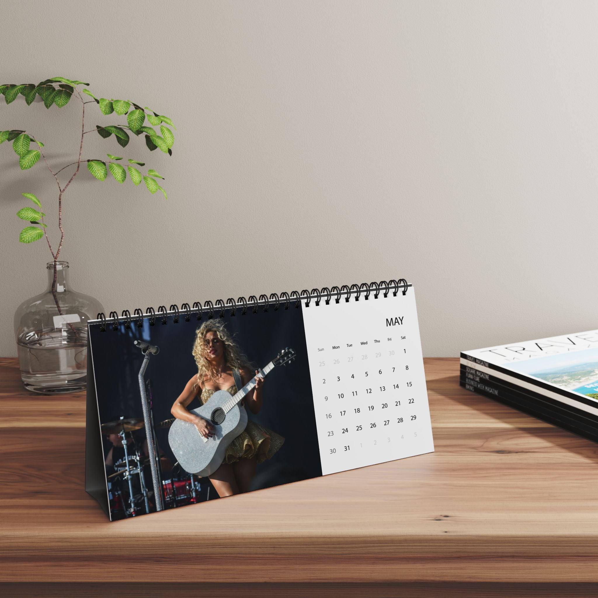 Megan Moroney Desktop Calendar Grid Desk Planner
