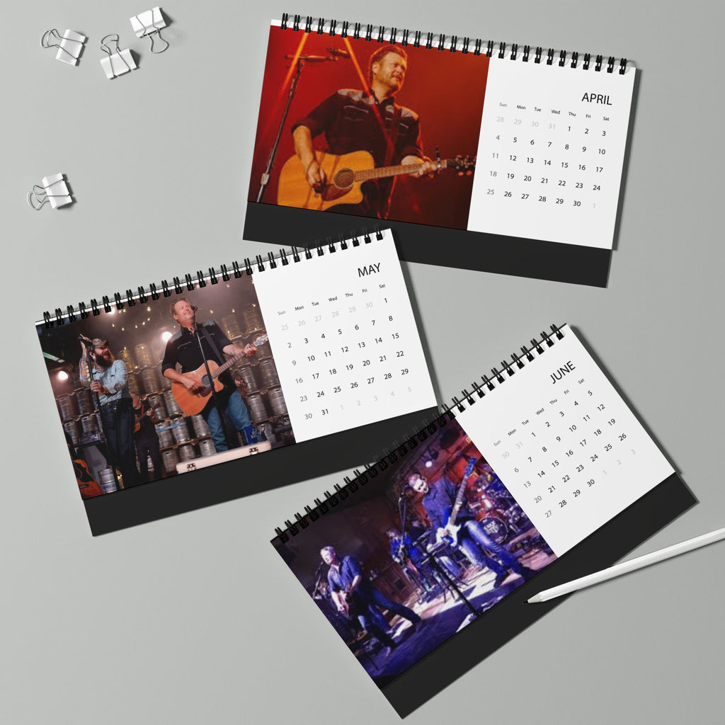 Blake Shelton Desktop Calendar (2027 grid)