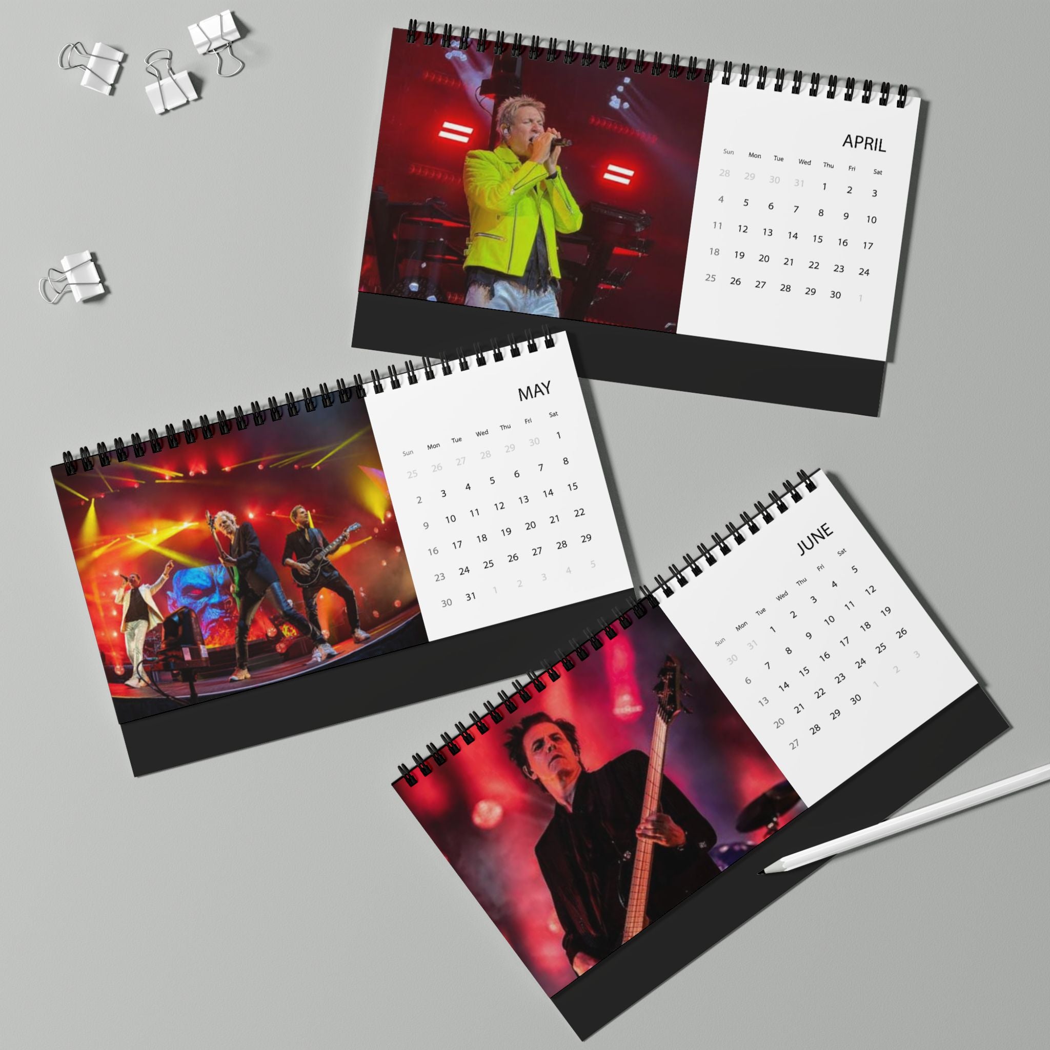 Duran Duran Desktop Calendar (2027 grid)