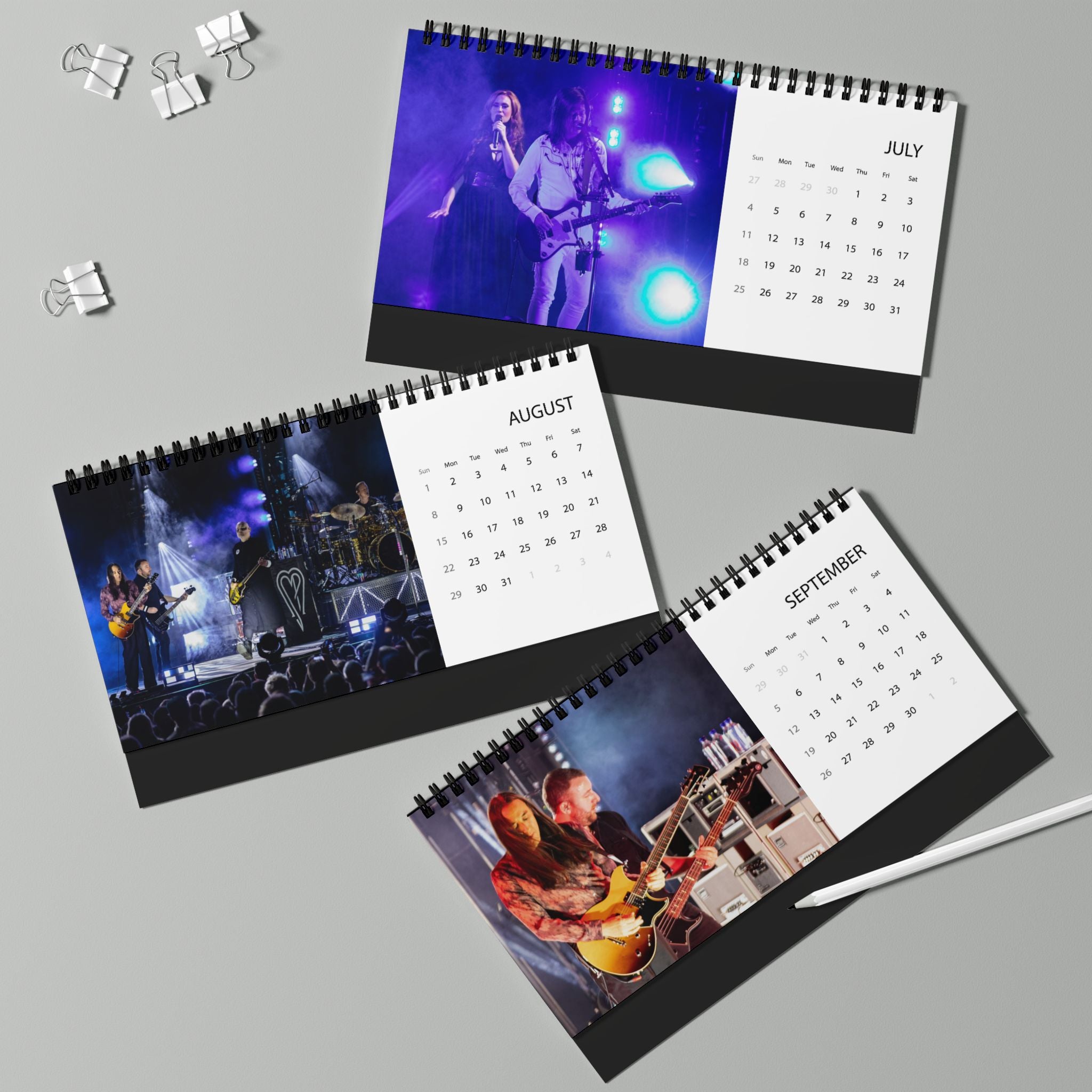 Smashing Pumpkins Desktop Calendar — 2027 Band Photo Grid Calendar
