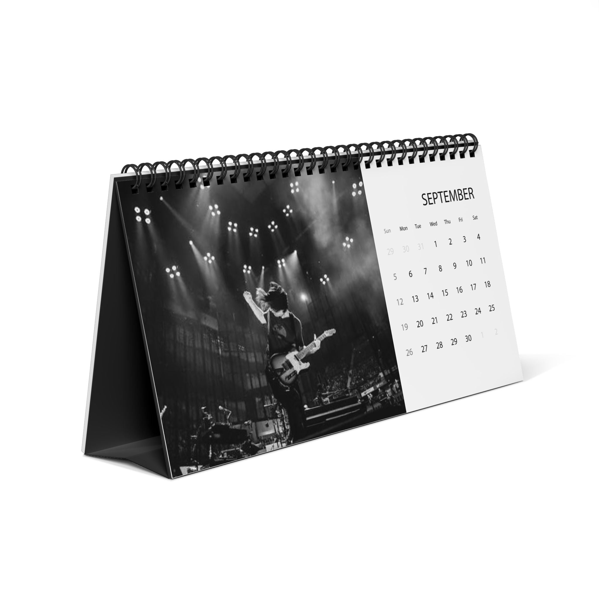 Radiohead 2027 Desktop Calendar — Grid-Style Monthly Planner