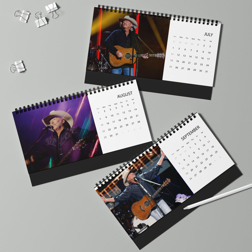 Alan Jackson Desktop Calendar 2027 — 2027 Grid Desk Calendar with Monthly Dates
