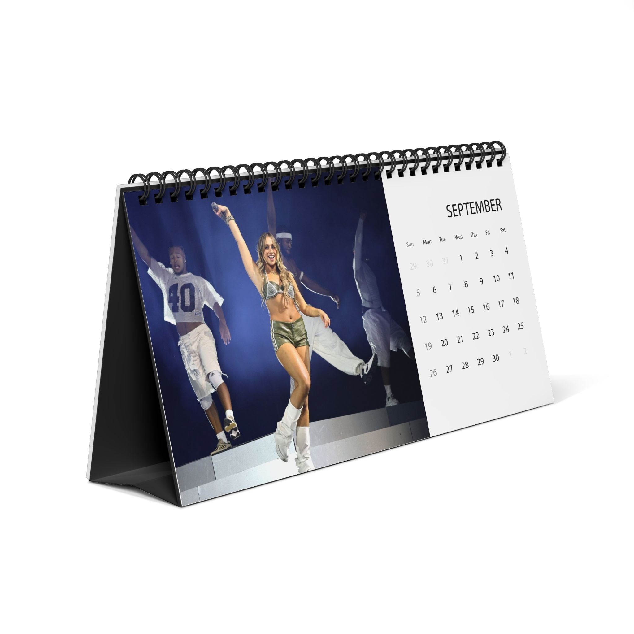 Tate Mcrae Grid Desktop Planner Calendar 2027