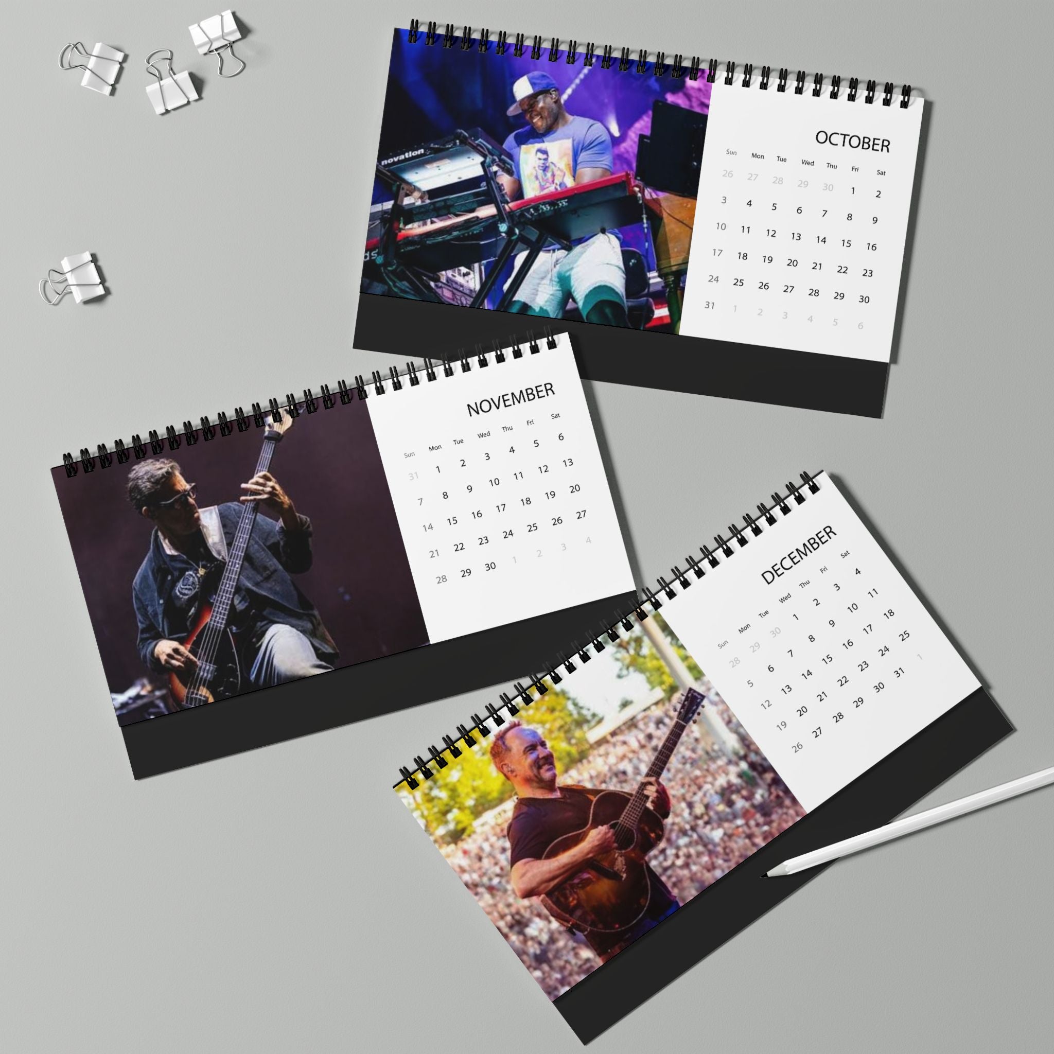 Dave Matthews Desktop Calendar (2027 grid)