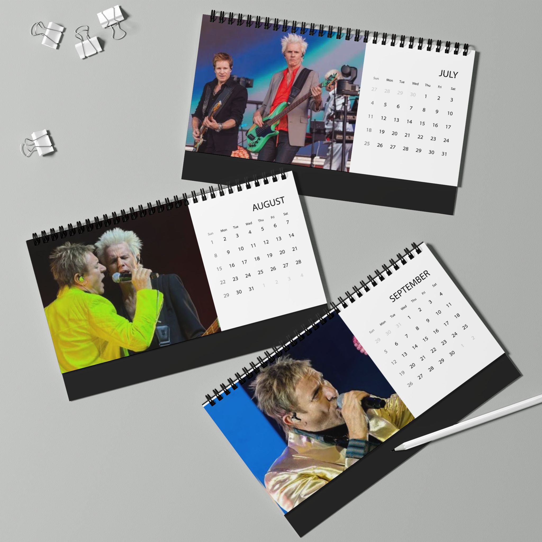 Duran Duran Desktop Calendar (2027 grid)