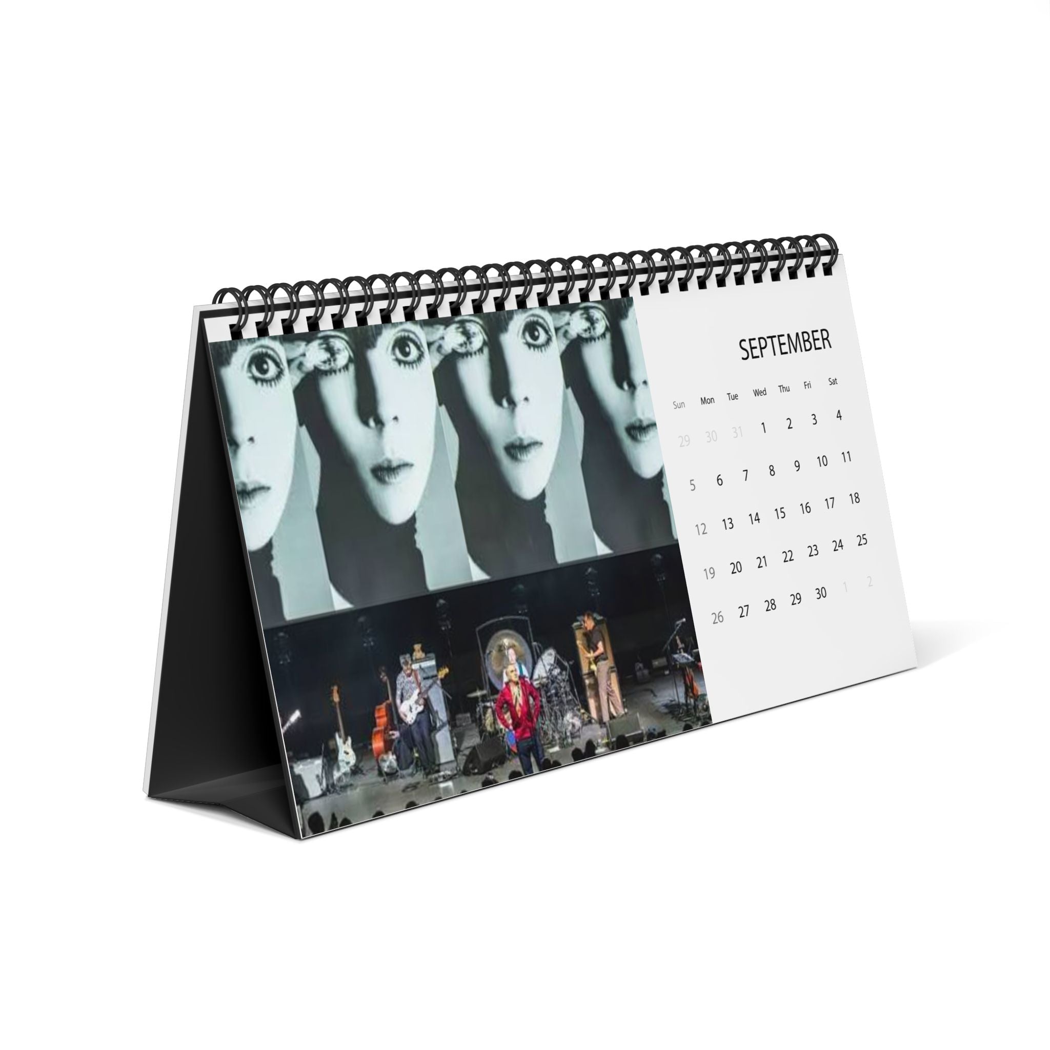 Morrissey 2027 Desktop Calendar — Grid Planner with Band Photos