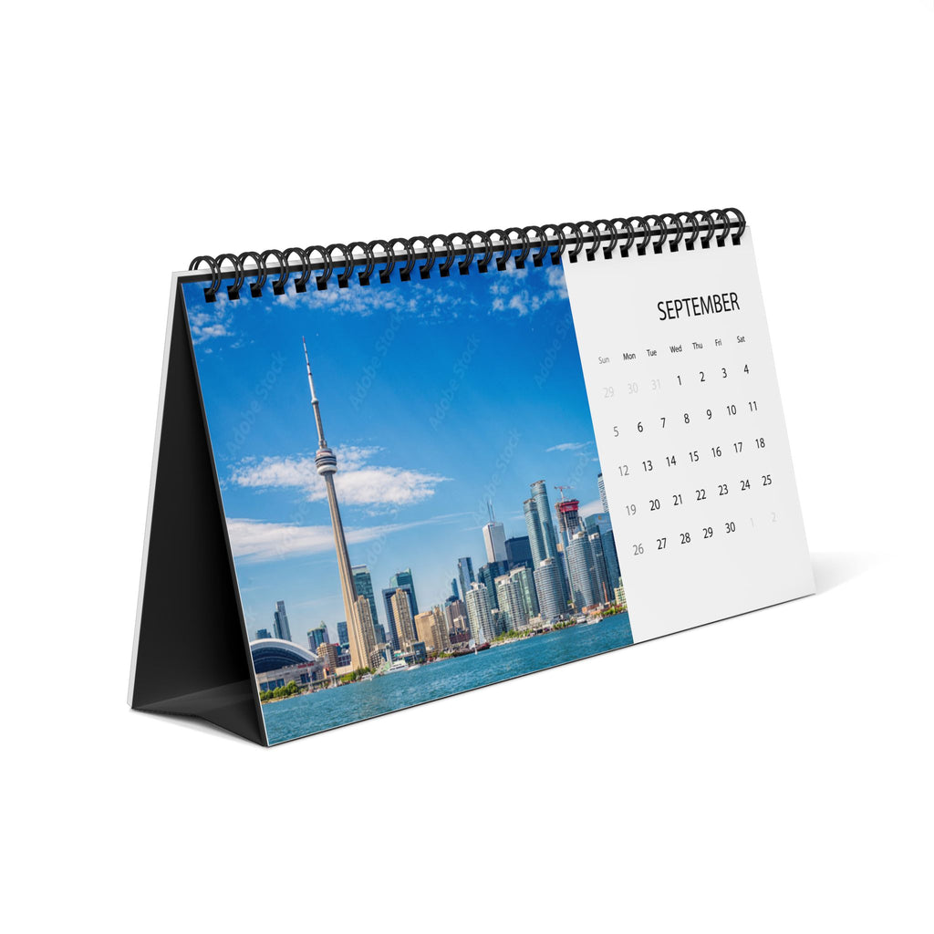 Canada 2027 Desktop Calendar — Scenic Canadian Cities Grid Planner