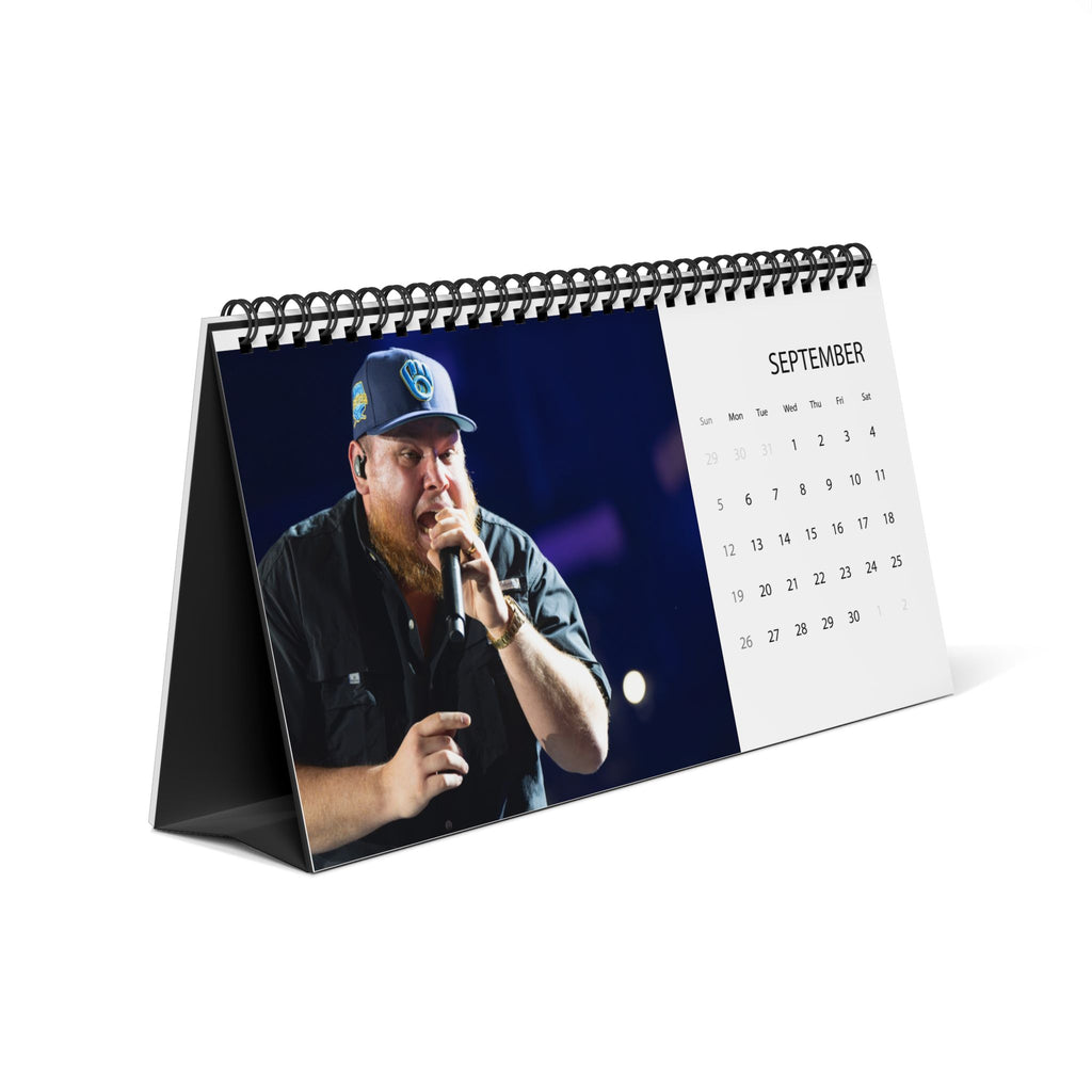 Luke Combs 2027 Desktop Calendar — Grid-Style Monthly Planner