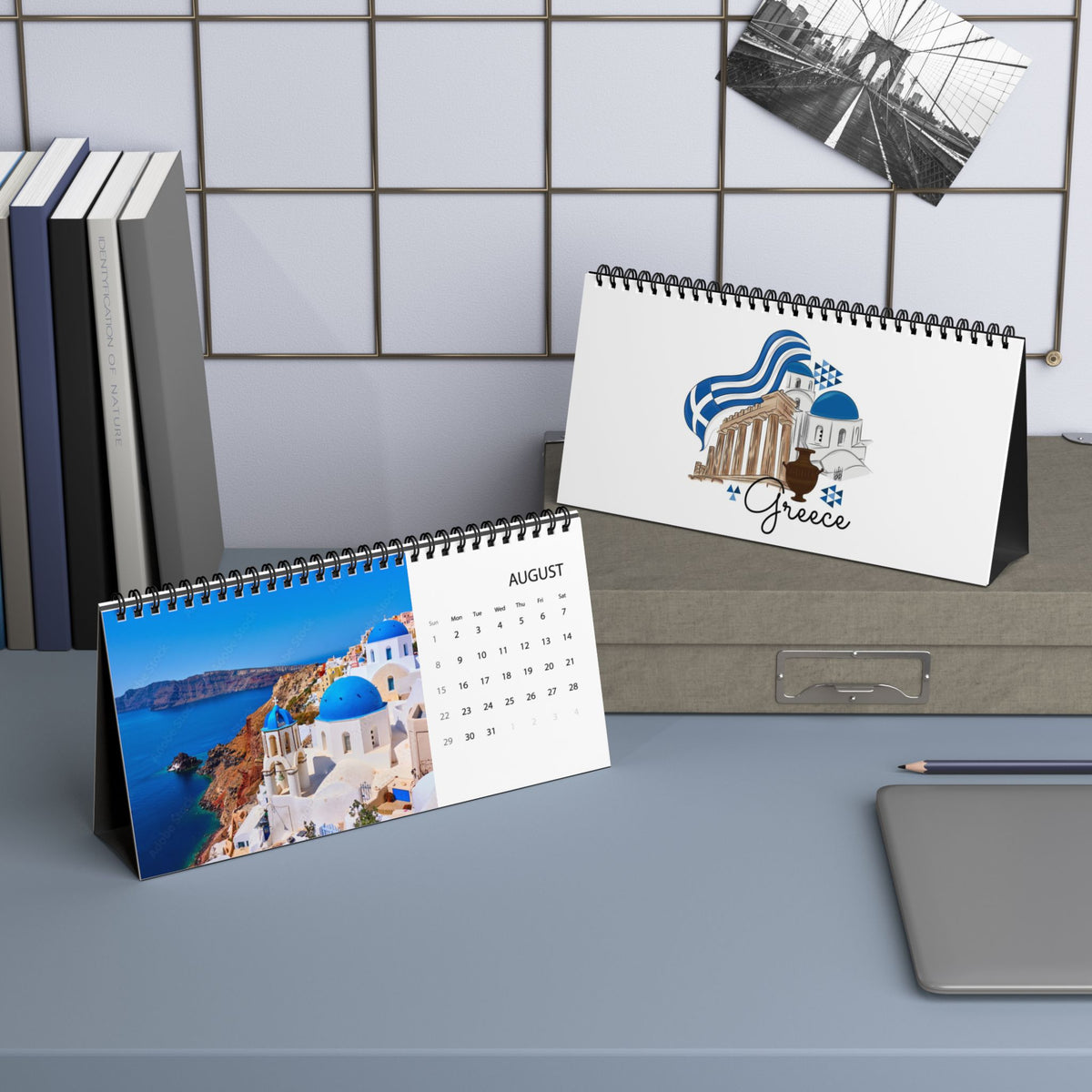 Greece Desktop Calendar 2027 – Scenic Greek Landmarks Grid Planner