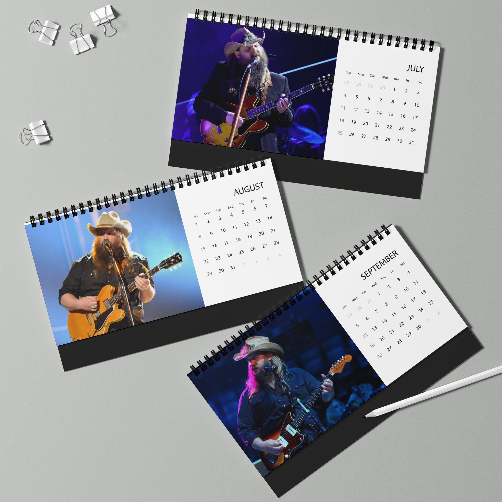 Chris Stapleton Desktop Calendar (2027 grid)