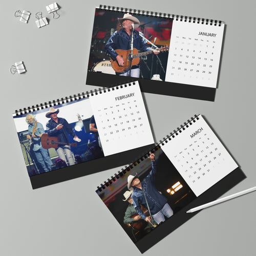 Alan Jackson Desktop Calendar 2027 — 2027 Grid Desk Calendar with Monthly Dates